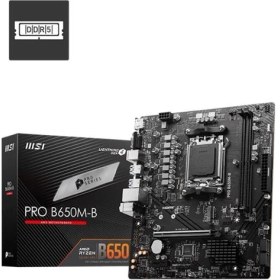 Resim Timion Msı Pro B650M-B Ddr5 6800MHZ 1xvga 1xhdmı 1xm.2 USB 3.2 Matx Am5 (Amd Am5 9000/8000/7000 Serileri 