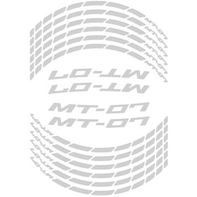 Resim GP Kompozit Yamaha MT-07 2014-2023 Uyumlu Jant Şeridi Reflektif Gri 