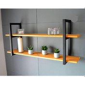 Resim Umutpark Metal Ahşap Duvar Raf. 