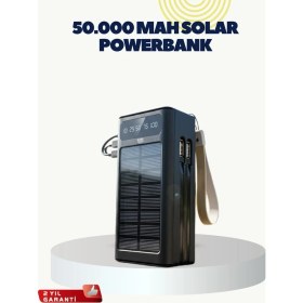 Resim Hsc Bilişim LED Aydınlatmalı Güneş Panelli Powerbank Seyahat ve Kamp Için 