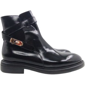 Resim Oneka Shoes Erkek Günlük Çizme gold kilit tokalı siyah açma 420525ÇYT1016 