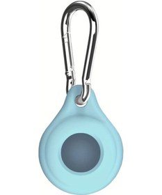 Resim Cloud011 Light Blue Su Damlası Şekilli Airtag Uyumlu Kılıfı Anahtarlık Açıklığı Kaydırmaz Çizilmeye Dayanıklı 