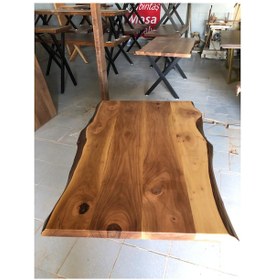 Resim Bintaşmobilya Doğal Ceviz Ağacı Kütük Masa Üstü Tablası 130X85.Cm 
