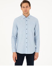 Resim Pierre Cardin Erkek Mavi Gömlek Desenli 50292106-vr036 