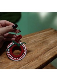Resim Luluyen Sevimli Yılbaşı Temalı Amigurumi El Örgüsü Anahtarlık Ve Çanta Aksesuarı,yılbaşı Hediyesi 