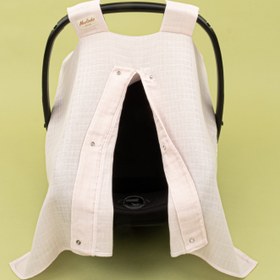 Resim Puset Örtüsü - Tek Taraflı - Bebe Pembe Muslin 