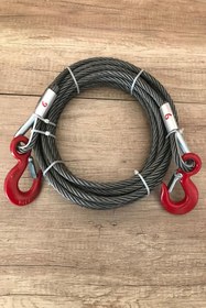 Resim PADRİ 10 Mm Kalınlıkta 10 Metre 9 Tona Kadar Çekebilen Çelik Çekme Çeki Halatı kancalı 