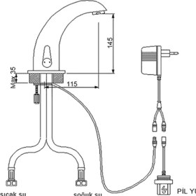 Resim Newarc Master Fotoselli Lavabo Bataryası - Pilli ve Elektrikli 
