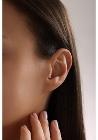 Resim Altın Taşlı Piercing Altın 