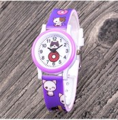 Resim Kedi Figürlü Yumuşak Etli Silikon Kordon Kız Erkek Çocuk Kol Saati St-304341 