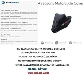 Resim BODYGARD Gilera Runner 180 Motosiklet Brandası,branda,örtü-siyah 