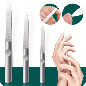 Resim DUANGDUANGBIU Çift Yüzeyli Çelik Tırnak Dosyaları, Kaymaz Kavrama, Ergonomik Tutma - Tırnak Şekillendirme, Düzleştirme için İdeal - Kokusuz, Erkekler ve Kadınlar için Uygun - Profesyonel İç Çıkan Tırnak Aracı 