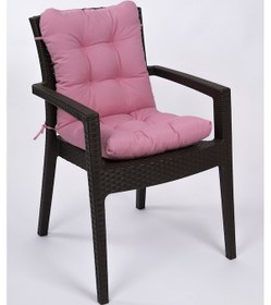 Resim Altınpamuk Neva Pofidik Arkalıklı Özel Dikiş Sandalye Minderi Pembe 