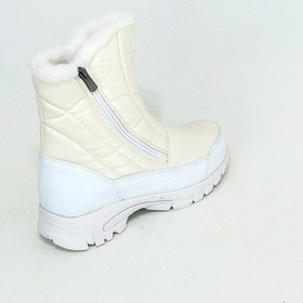 Resim Fermuarlı İçi Kürklü Su Geçirmez Kadın Kar Botu Bej 