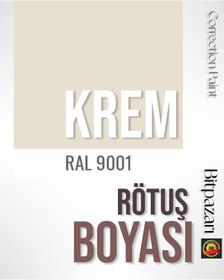 Resim izmir bit pazarı Krem Renk - Beyaz Eşya Ve Petek Rötuş Boyası 25ml - Ral9001 