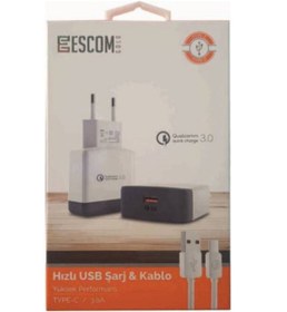 Resim Escomgold Escom Hızlı Sarj Type-c 3 Amper 