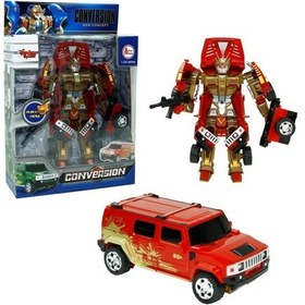 Resim Mey İthalat Hw-899-1-2-5 Kut. Dönüşebilen Robot Jeep 1:24 -vrd Kırmızı 