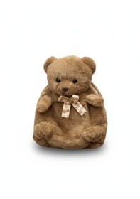 Resim Sarı Çantalı Peluş Ayıcık 5 Renk Varyantlı Kahverengi 