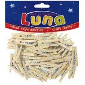 Resim Luna Ahşap Mandal 25 mm 45’li 601649 