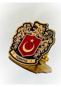 Resim Yörük Tasarım Türkiye Bozkurt Yaka Rozeti Altın 