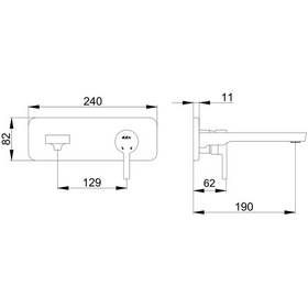 Resim Eca Mina Ankastre Sıva Üstü Lavabo Bataryası 102167604H-K 