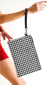 Resim Capone Outfitters Paris Kazayağı Desenli Kadın Clutch Çanta 