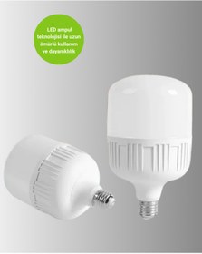 Resim ZERO LAND SPTRNS Enerji Tasarruflu Şarjlı LED Ampul 30W (212223) Beyaz Işık 