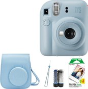 Resim Fujifilm Instax Mini 12 Fotoğraf Makinesi + Askı + Pil + Çanta + 20'li Film 