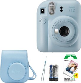 Resim Fujifilm Instax Mini 12 Fotoğraf Makinesi + Askı + Pil + Çanta + 20'li Film 