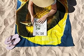 Resim Mikrofiber Teknolojisi ile Üretilen Hafif ve Kum Tutmayan Plaj Havlusu 90x150 Cm 