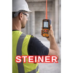 Resim Steiner Profesyonel 100 Metre Lazer Metre Dijital Göstergeli Lazer Mesafe Ölçer Kırmızı 