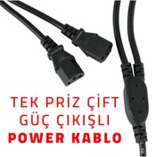 Resim TRILOGIC Power Kablo - Tek Priz Çift Güç Çıkışlı 