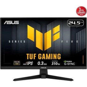 Resim Asus 24.5" Fast IPS Tuf Gamıng VG259QMR5A 0.3ms 310Hz Hdmı-Dp Gaming Monitör (1920 x 1080) 