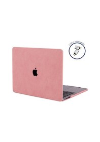 Resim Apple Uyumlu MacBook Air M1 Kılıf 13 İnç Kumaş Kaplama Goat Touchıd'li M1 Air A2337 A2179 A1932 İle Pembe 