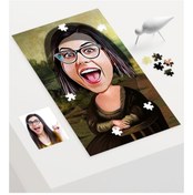 Resim Kişiye Özel Mona Lisa Karikatür 240 Parça A3 Puzzle - 1 