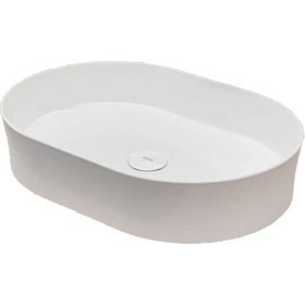 Resim Lavabo Tezgah Üstü Elips 55X38 cm Parlak Beyaz 1521-001-0125 