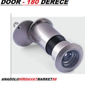 Resim Door Uzun Kapı Dürbünü Çelik Kapı Dürbünü 11cm 25mm Saten Renk 