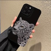 Resim Leopar Desenli Duvar Kağıdı Deseni (Arka Yüzü Deseni Gösterir, Dekoratif Bir Eşya Değildir) for Iphone 16, 15, 14, 13, 12, 11, X, XR, XS, 8, 7, Plus Pro Max Serisi için Tam Kapsama Telefon Kılıfları İçin Uygun, Kullanışlı Kılıf 