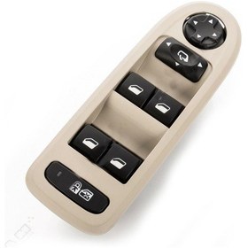 Resim Citröen C5 Cam Açma Kapatma Düğmesi Anahtarı 2008-2015 krem 