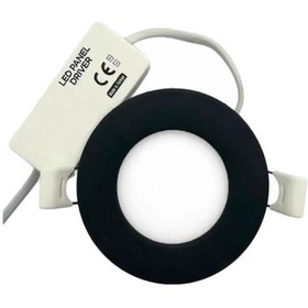 Resim Şahnet 3w Siyah Kasa Slim Led Panel Günışığı - 4000k 2 Adet Gömme Spot Lamba Siyah 