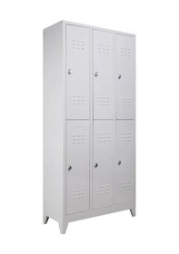 Resim Soyunma Dolabı Eko 6 Lı 970x370x2000 Mm Gri 