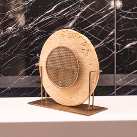 Resim Traverten Disk Hasır Set 