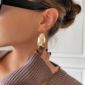 Resim Günlük buluşmalar ve partiler için uygun, Avrupa ve Amerikan tarzı parlak geniş yüz kadın küpeleri 2'li set 