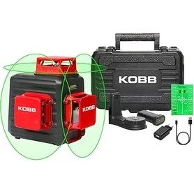 Resim Lidyahan Store KBL34G 40 Metre Profesyonel Li-Ion Şarjlı 3X360⁰ Otomatik Hizalamalı Yeşil Çapraz Çizgi Lazer Distomat 