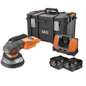 Resim Aeg BEX18SBL-125-602TC 2x6.0AH Çift Akülü Kömürsüz Titreşim Zımpara - 4935500068 