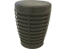 Resim Gri Döner Kapaklı 7,5 Litre Banyo ve Mutfak Çöp Kutusu 