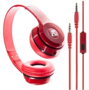 Resim Kensa Kırmızı Kulak Üstü Portatif Katlanır Stereo Kulaklık 