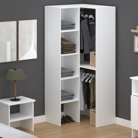 Resim Fly Mobilya Lina Açık Gardırop Beyaz 