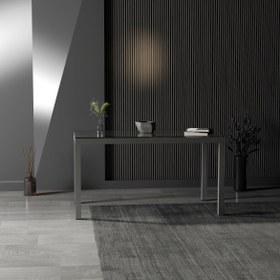 Resim Camlan Yemek Masası & Toplantı Masası - Gri / M 