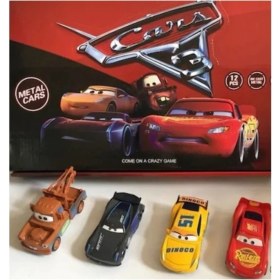 Resim Şimşek Mcqueen Cars Mater Jackson Storm Cruz Ramirez Oyuncak Arabalar Metal 4'lü Set 
